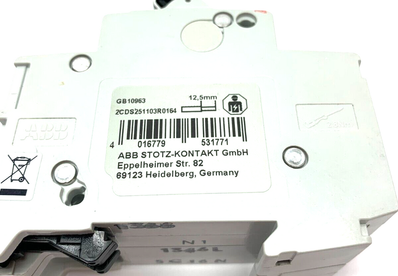 ABB S201-NA C16 2-Pole Circuit Breaker 2CDS251103R0164 - Maverick Industrial Sales