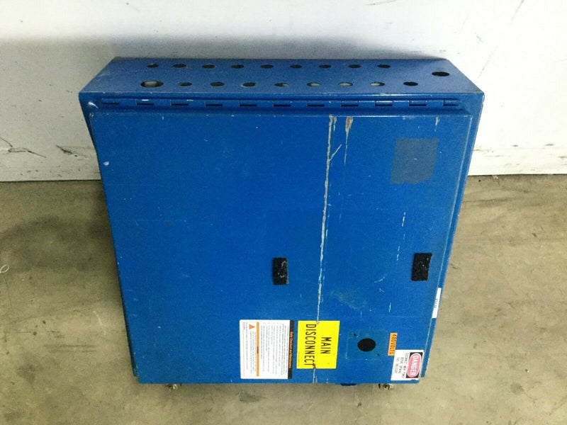 Hoffman A242408LP Industrial Electric Enclosure 24"x24"x8"  w/ Backplate DENTED - Maverick Industrial Sales