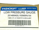 Ashcroft 251490A02L150MBRV/IW Low Pressure Gauge 1/4" NPT Male - Maverick Industrial Sales