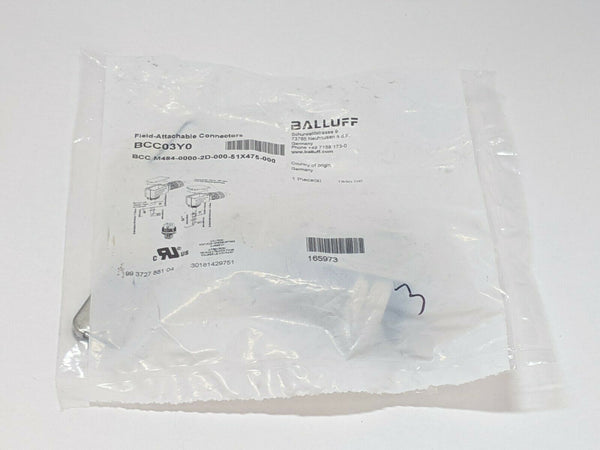 Balluff BCC M484-0000-2D-000-51X475-000 Field Attachable Connector BCC03Y0 - Maverick Industrial Sales