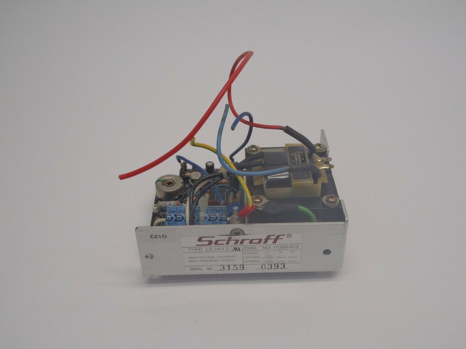 Schroff LS 24-1.2 Power Supply 11008-613 110/220VAC 24V 1.2A - Maverick Industrial Sales