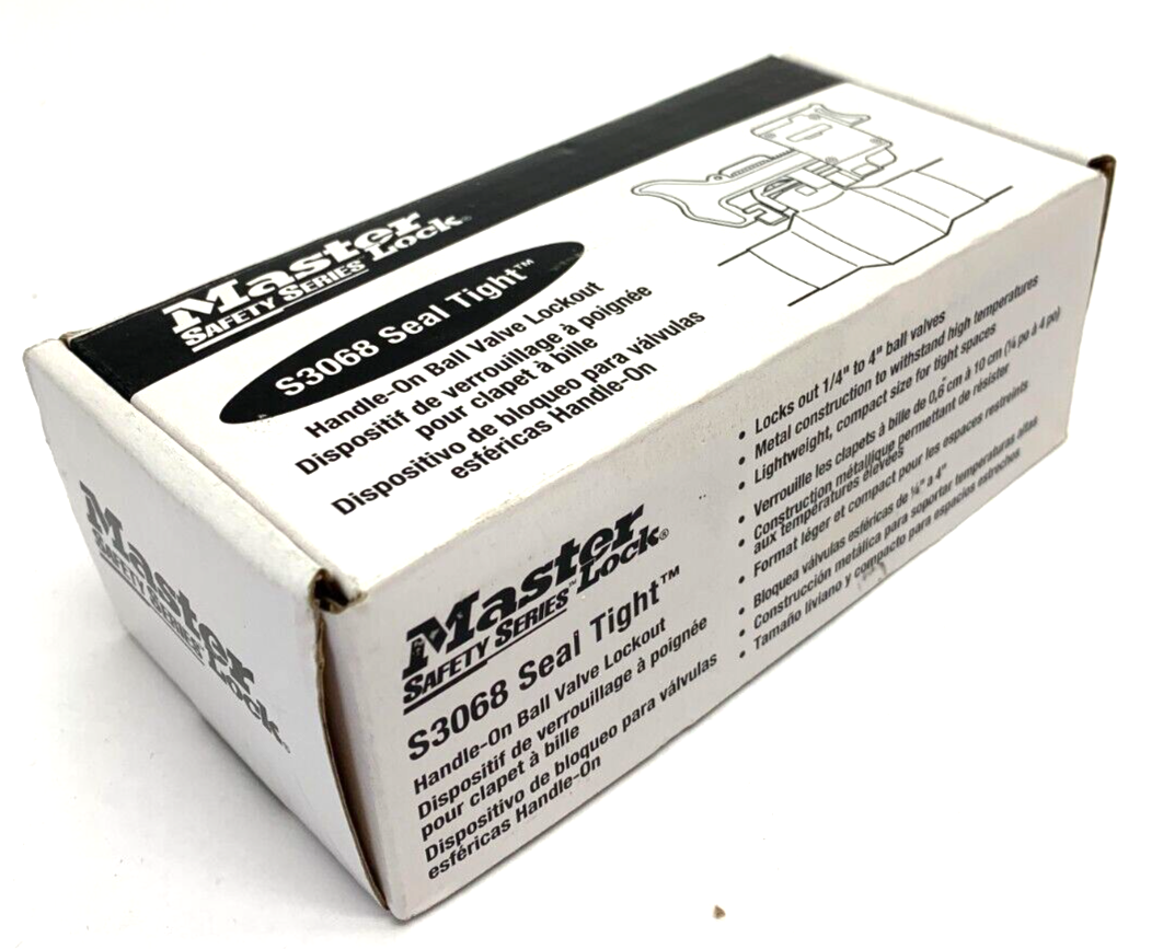 Master Lock Safety Series S3068 Seal Tight Handle-On Ball Valve Lock - Maverick Industrial Sales