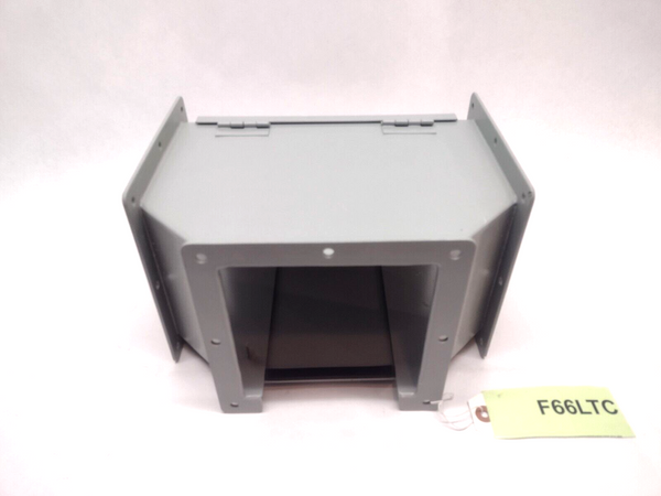 Hoffman F66LTC Tee Fitting Lay-in Hinged Cover Outside Top Opening 6" x 6" Gray - Maverick Industrial Sales