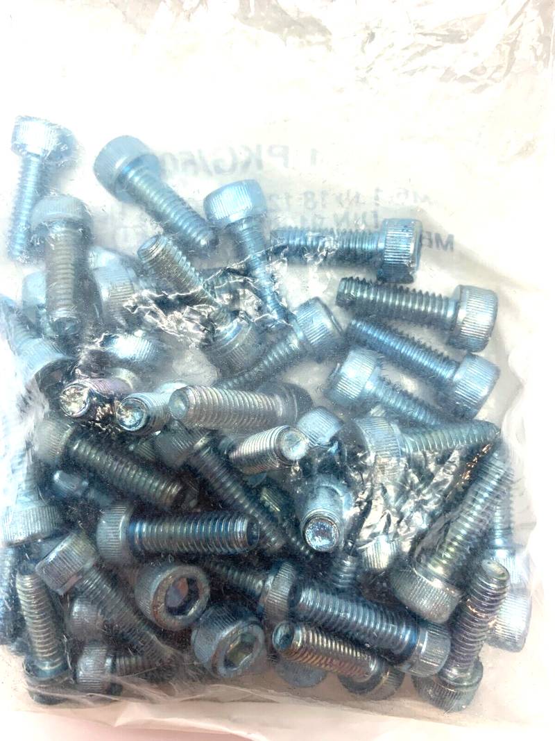 MKCS06C0189MBPKG Socket Head Cap Screws Zinc-Blue M6-1.0x18 12.9 DIN 912 50 PACK - Maverick Industrial Sales