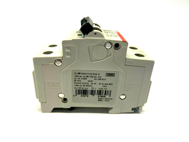 ABB S202U-K15A Circuit Breaker 2 Pole 15A 240V 2CDS272517R0457 - Maverick Industrial Sales