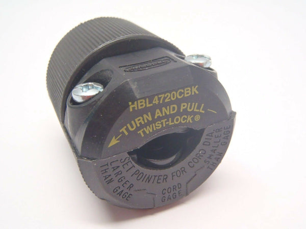 Hubbell HBL4720CBK Insulgrip Twist-Lock Plug - Maverick Industrial Sales