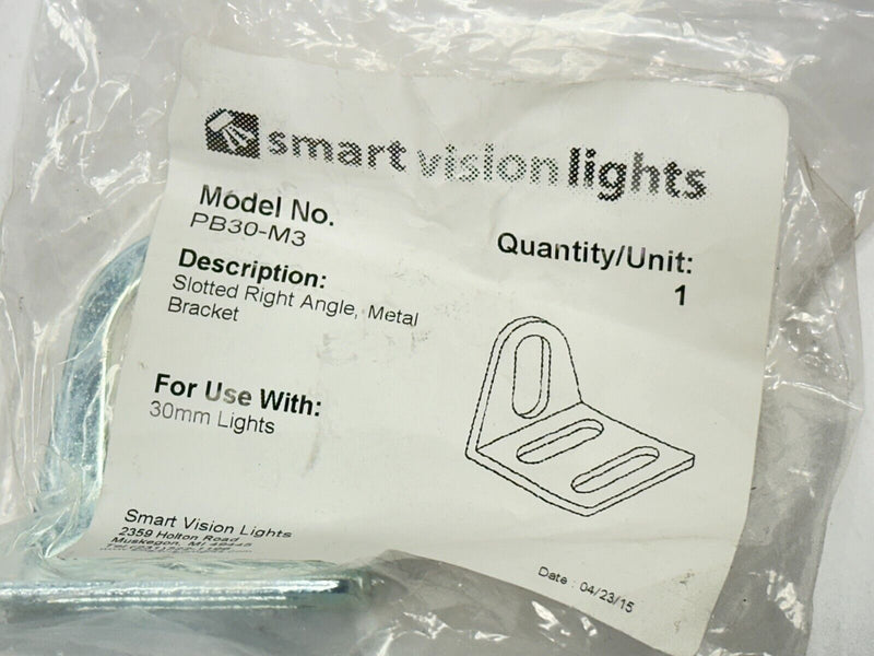 Smart Vision Lights PB30-M3 Slotted Right Angle Metal 30mm Light Bracket - Maverick Industrial Sales