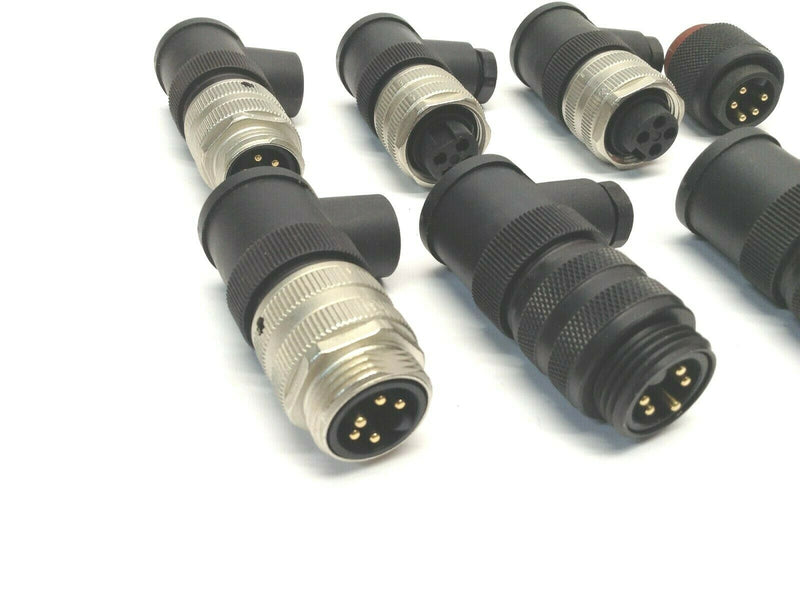 Lot of 8 Lumberg Automation Connectors 5 Pin Male 4 Pin Female - Maverick Industrial Sales