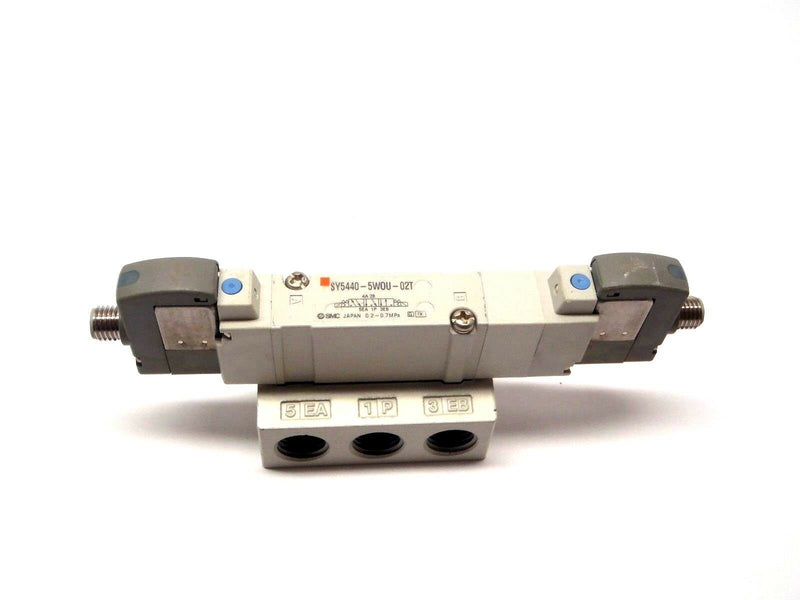 SMC SY5440-5W0U-02T Base Mount Solenoid Valve 4A 2B 0.2-0.7 MPa - Maverick Industrial Sales