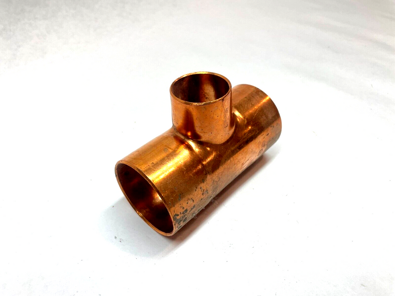 Nibco 9102855 Copper Reducing Tee 2 x 2 x 1-1/4, CxCxC, WROT, 611 - Maverick Industrial Sales