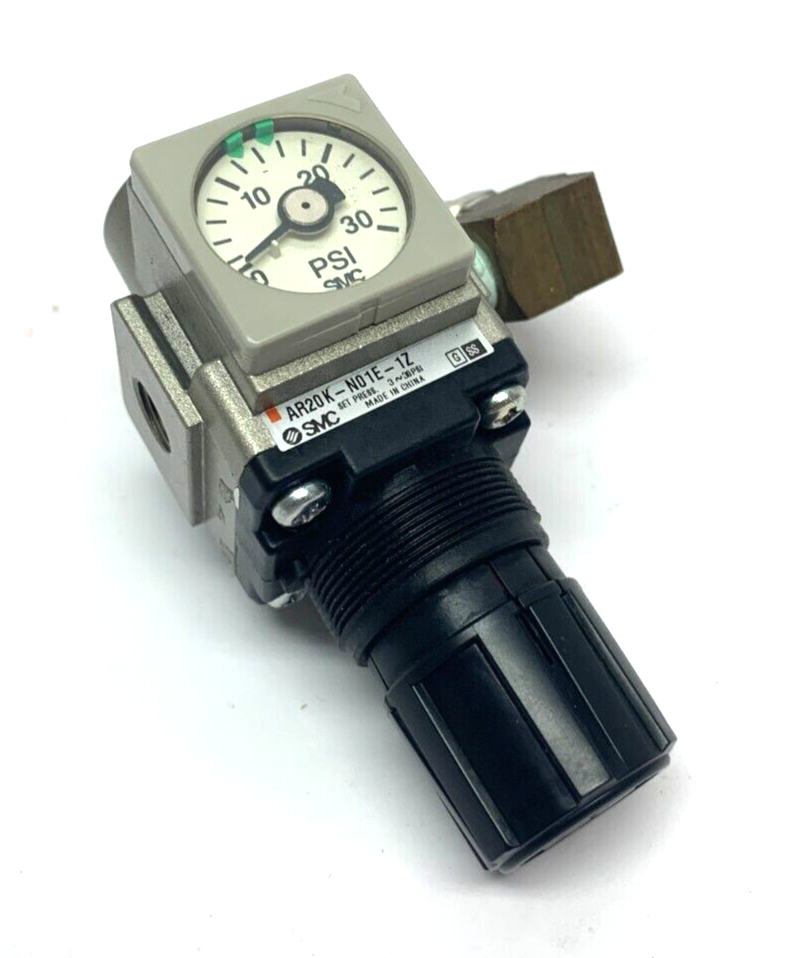 SMC AR20K-N01E-1Z Pneumatic Pressure Regulator 3-30 PSI - Maverick Industrial Sales