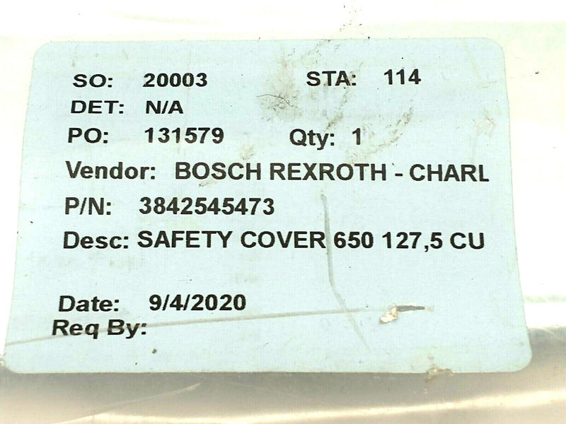 Bosch Rexroth 3842545473 Safety Cover 650 127,5 CU - Maverick Industrial Sales