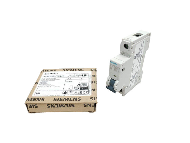 Siemens 5SJ4102-7HG40 Miniature Circuit Breaker 1P 2A 240V - Maverick Industrial Sales