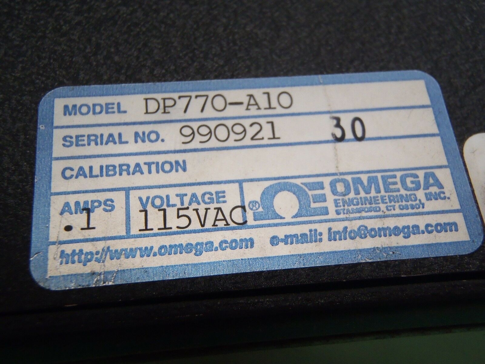 Omega DP770-A10 Digital Voltmeter 990921 .1A 115VAC - Maverick Industrial Sales