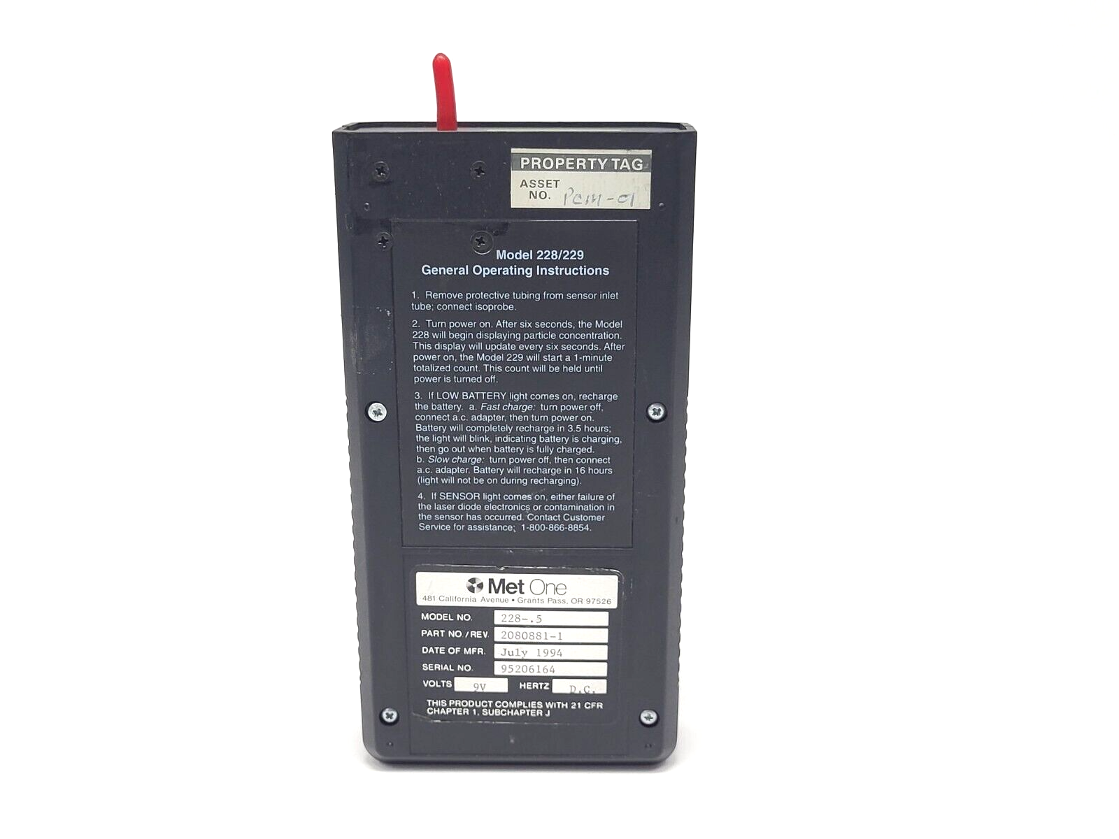 Met One 228-.5 Particle Concentration Meter 9V - Maverick Industrial Sales