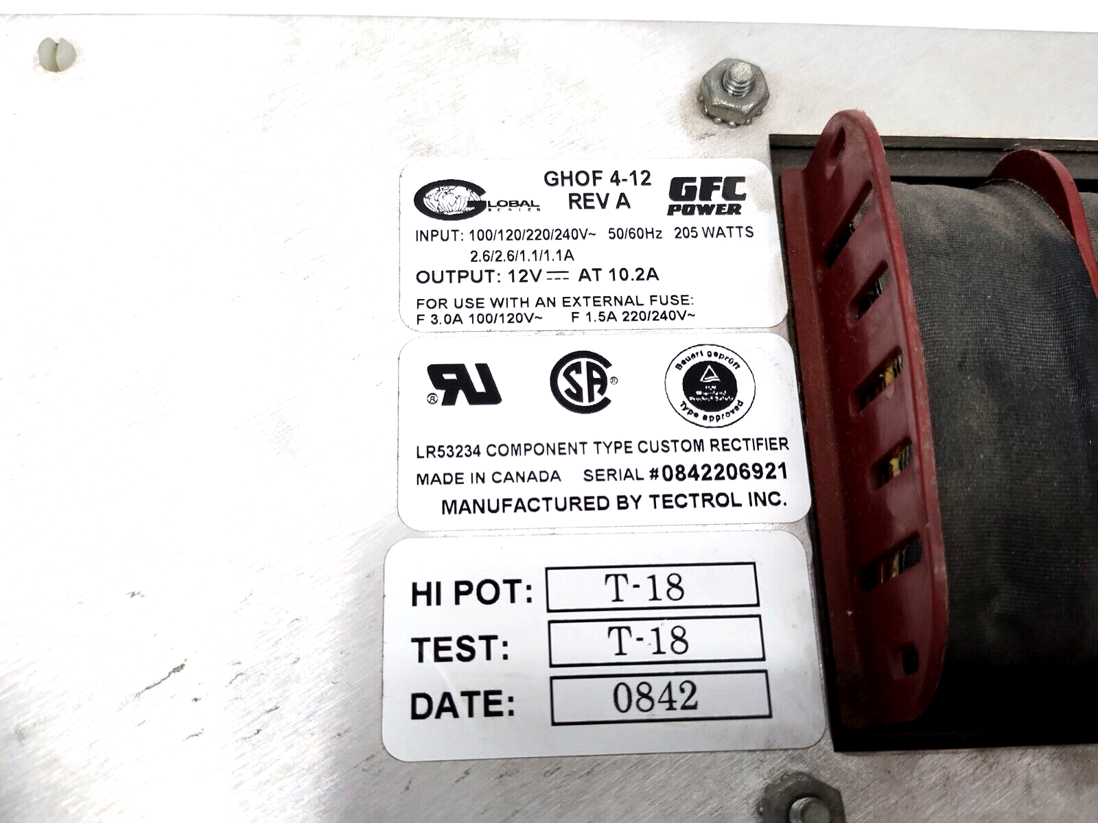 GFC Power GHOF 4-12 Rev. A Power Supply 205W 100-240VAC 24VDC 10.2A - Maverick Industrial Sales