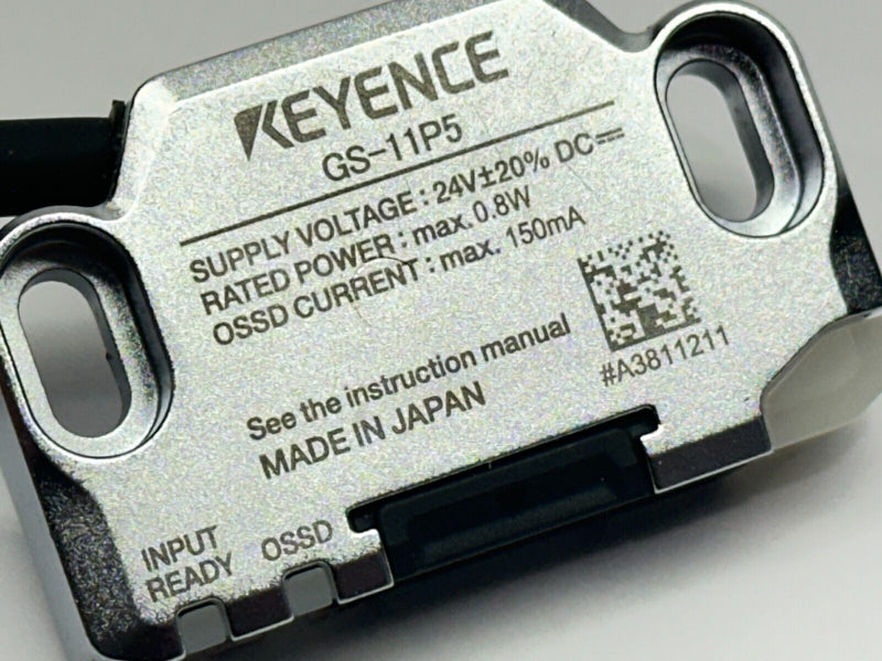 Keyence GS-11P5 Safety Interlock Switch PNP 5m Cable NO KEY - Maverick Industrial Sales