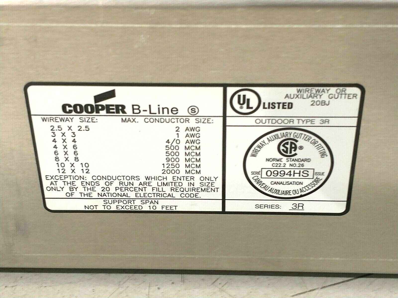 Cooper B-Line 44120-3RAHS NK EnviroShield Hinged Cover Wireway 120" x 4" x 4" - Maverick Industrial Sales