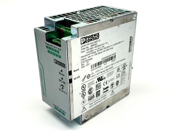 Phoenix Contact QUINT-PS/1AC/24DC/10 Power Supply Unit 2866763 - Maverick Industrial Sales