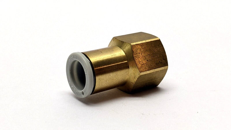 SMC KQ2F10-03A Female Connector Fitting 10mm OD Hose to 3/8"BSPT LOT OF 6 - Maverick Industrial Sales