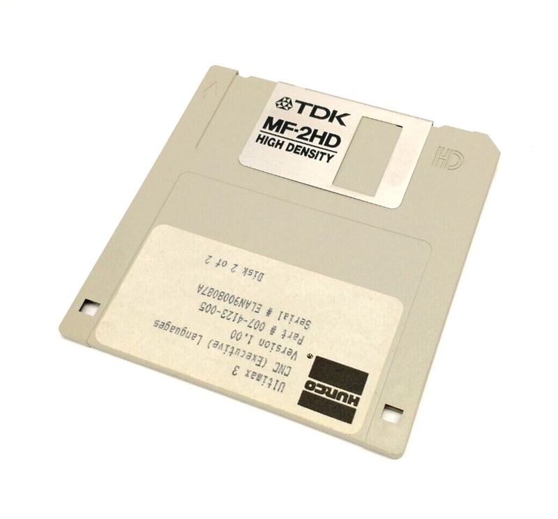 Hurco 007-4123-005 Ver. 1.0 Ultimax 3 CNC Executive Languages Floppy Disc 2 of 2 - Maverick Industrial Sales