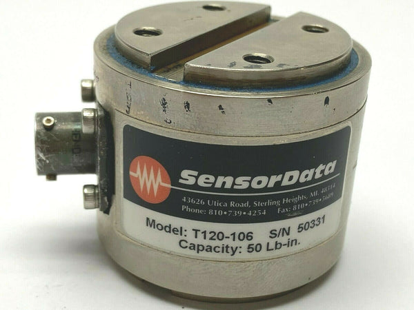 SensorData T120-106 Flange Reaction Torque Sensor 50lb-in - Maverick Industrial Sales