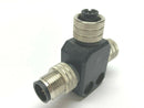 5 Pin Dual Female M12 to Male M12 Splitter - Maverick Industrial Sales