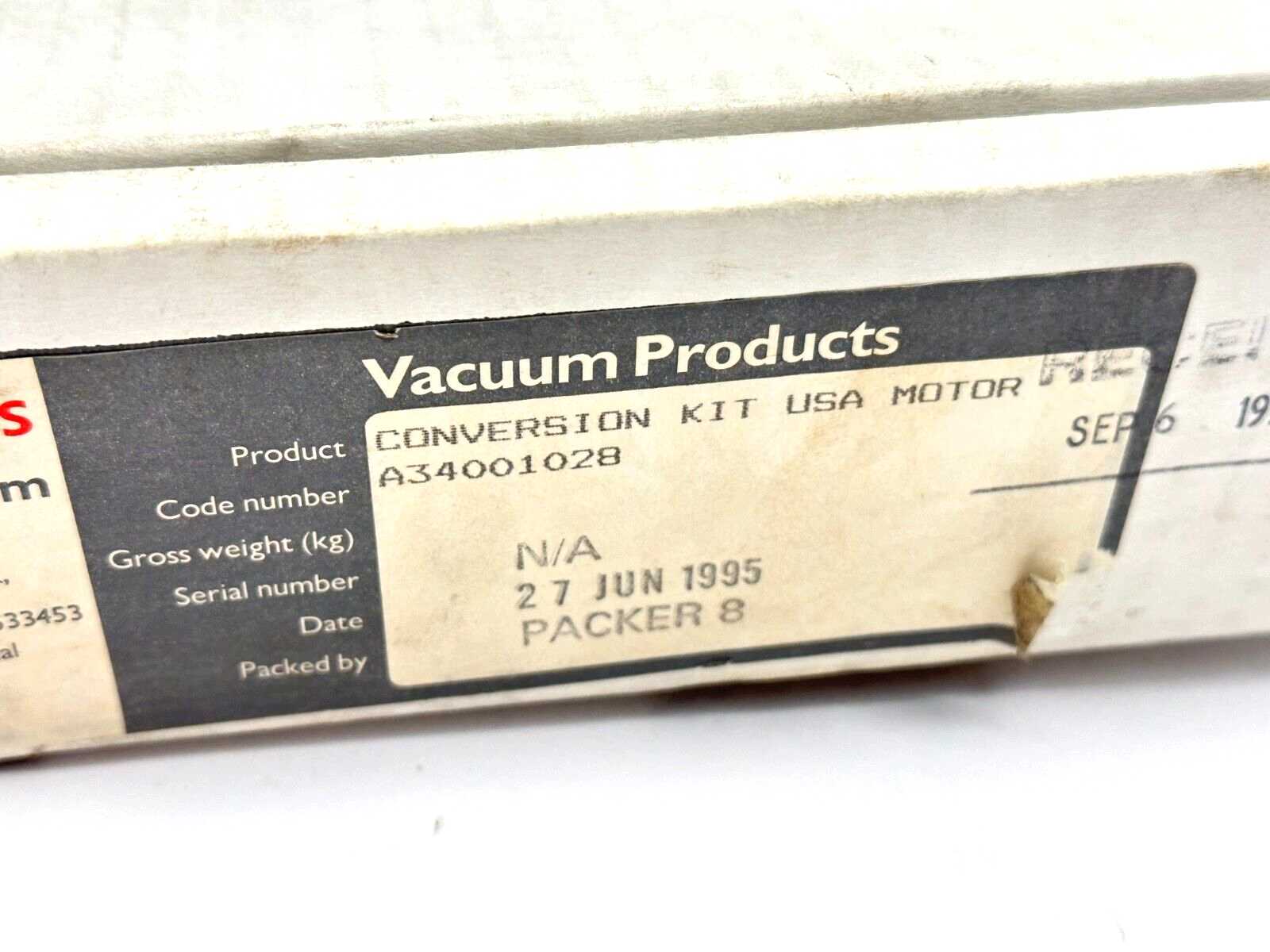 Edwards A340-01-028 Conversion Kit E2M 2/5/8 USA Motor INCOMPLETE KIT - Maverick Industrial Sales