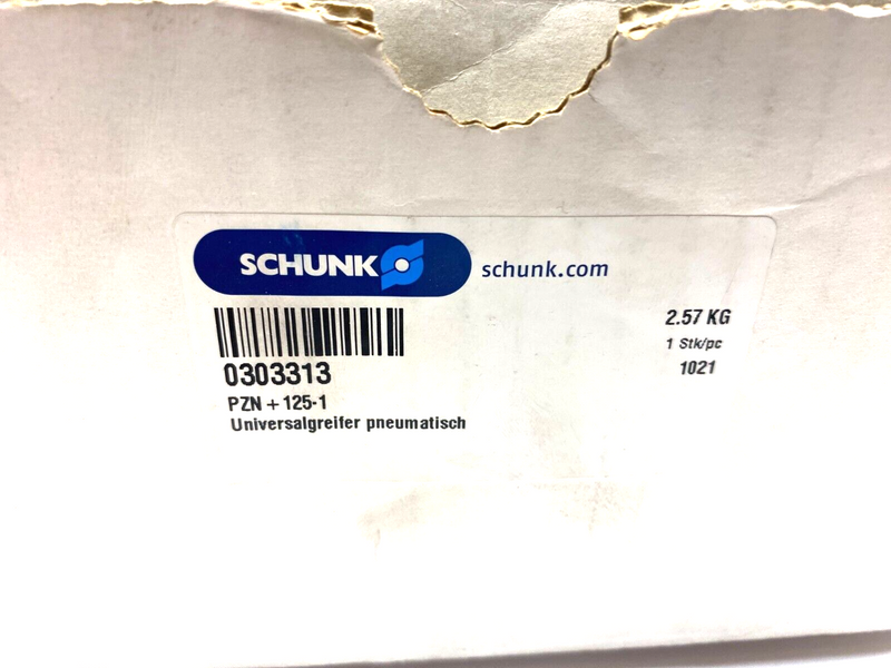 Schunk PZN+125-1 Universal Pneumatic Robot Jaw Tool Gripper 303313 - Maverick Industrial Sales