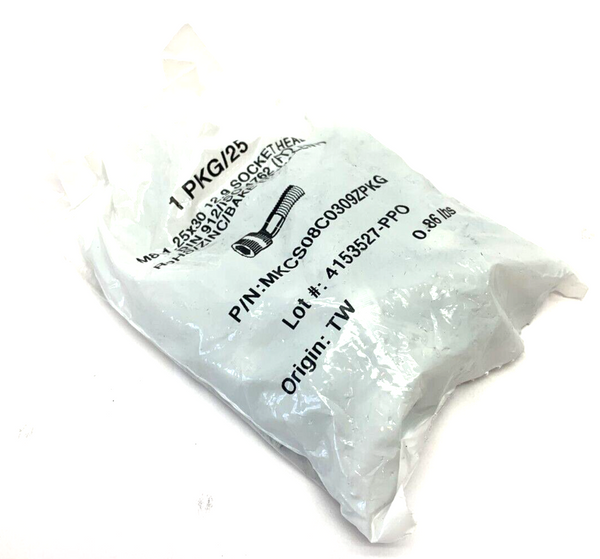 MKCS08C0309ZPKG M1.25-.5x20 12.9Socket Head DIN Zinc/Bake 912/ISO 4762 BAG OF 25 - Maverick Industrial Sales