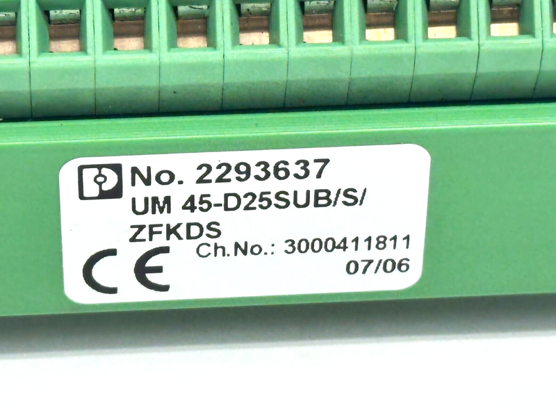 Phoenix Contact UM 45-D25SUB/S/ZFKDS D-Sub Interface Module 2293637 - Maverick Industrial Sales