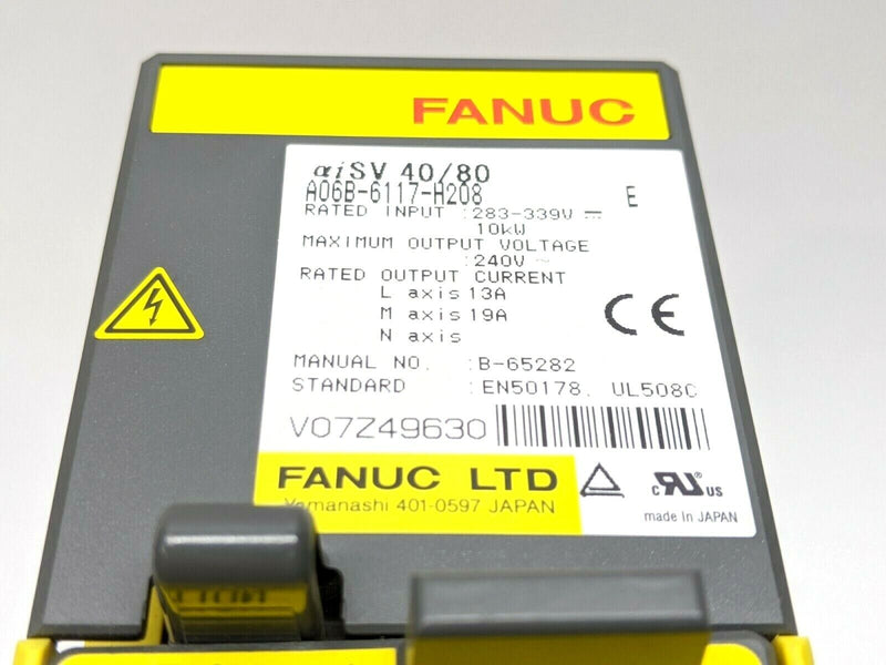 Fanuc A068-6117-H208 Servo Amplifier Unit Alpha I SV 40/80 - Maverick Industrial Sales