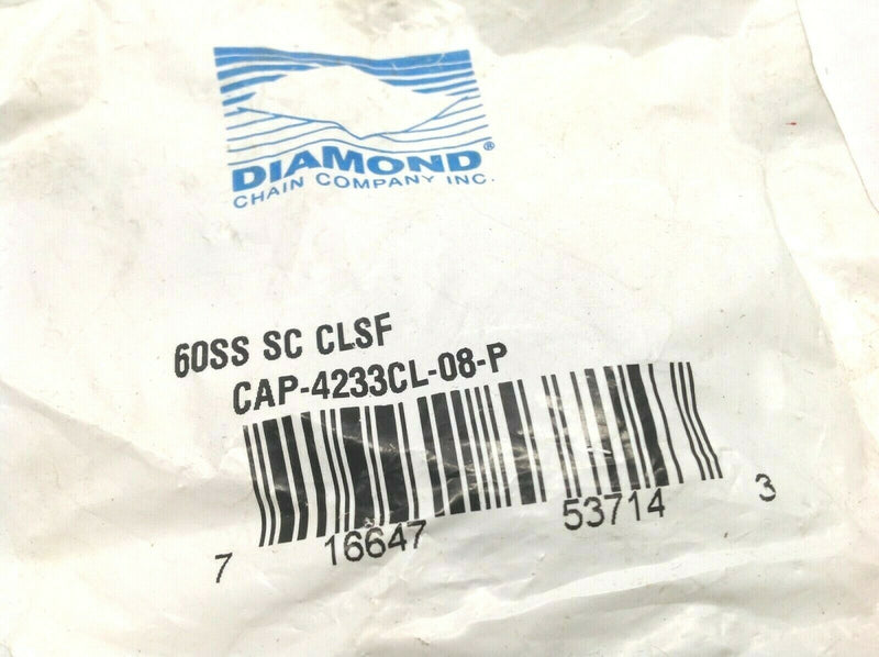 Diamond Chain Company 60SS SC CLSF CAP-4233CL-08-P - Maverick Industrial Sales