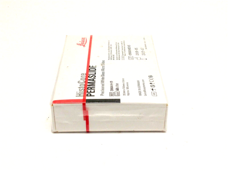 Leica 3800449 HistoCore PERMASLIDE White Glass Micro Slides 2019-07 BOX OF 100 - Maverick Industrial Sales