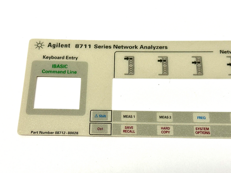 Agilent 08712-80028 Keyboard Interface Template for 87 Series Network Analyzers - Maverick Industrial Sales