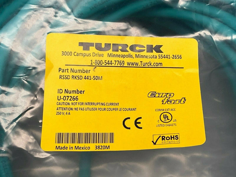 Turck RSSD RKSD 441-50M Double-Ended Cordset U-07266 - Maverick Industrial Sales