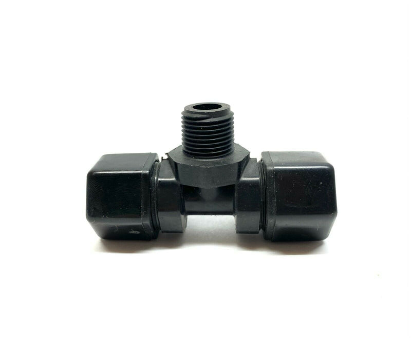 Parker P8MT6 Compression Style Plastic Branch Tee Fitting 1/2" Tube 3/8" Thread - Maverick Industrial Sales