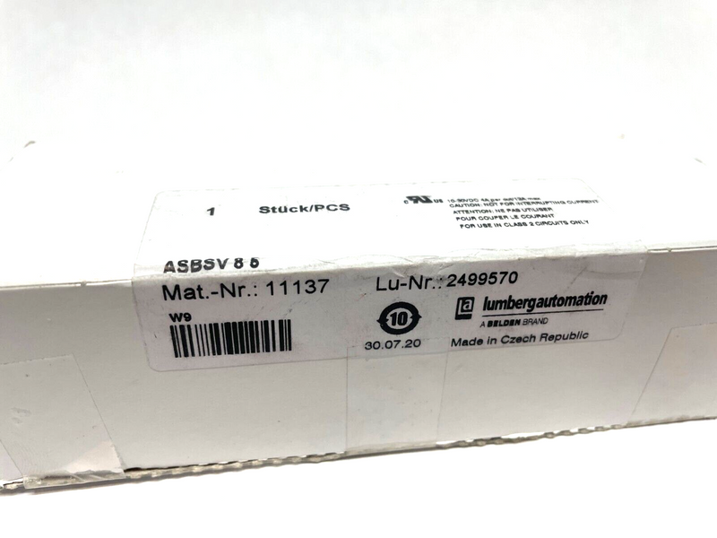 Lumberg ASBSV 8 5 M12 Distribution Box, 8-Port, 11137, 2499570 - Maverick Industrial Sales