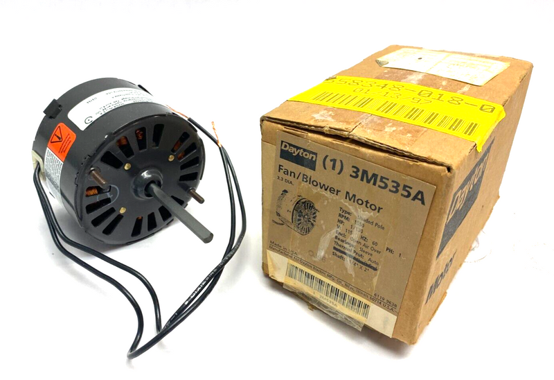 Dayton 3M535A Fan/Blower Motor Single-Phase Shaded Pole Open Air-Over 1/100 HP - Maverick Industrial Sales