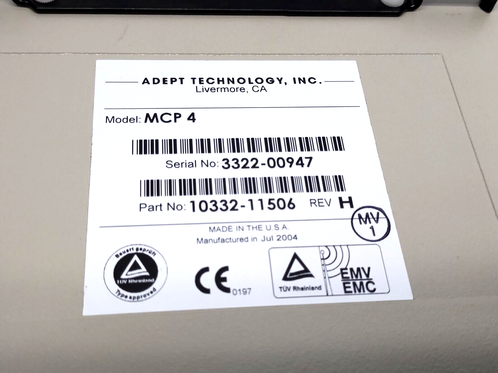 Adept 10332-11506 Rev. H MCP 4 Manual Controls Pendant/Teach Pendant - Maverick Industrial Sales
