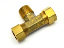 5/8" OD Compression Tube x 5/8" OD Compression x 1/2 MNPT TEE Fitting Brass - Maverick Industrial Sales