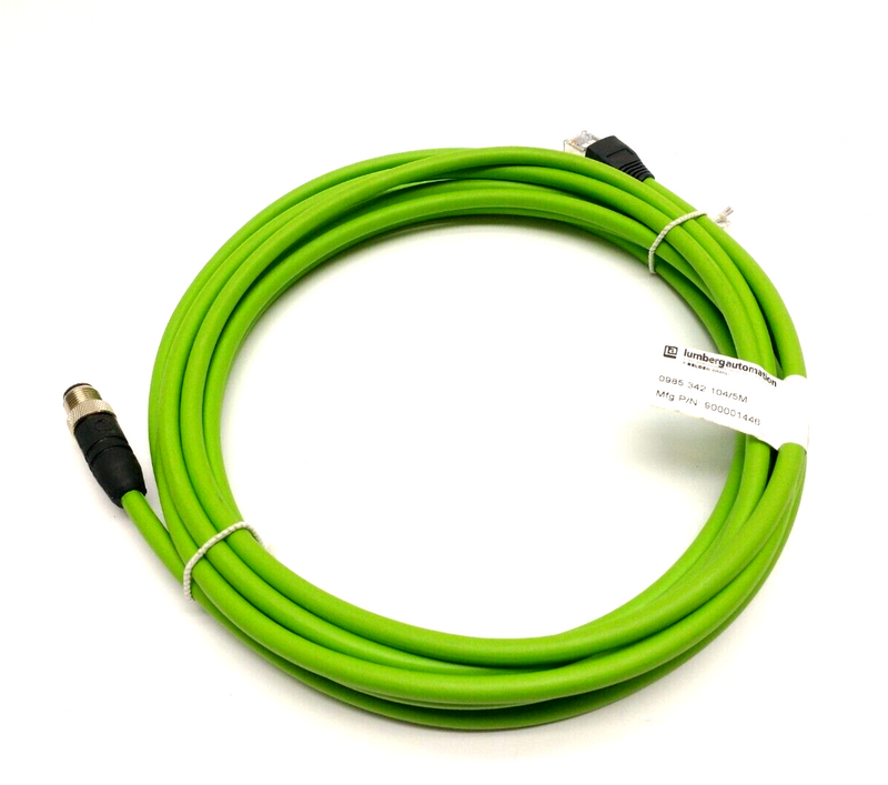 Lumberg Automation 0985 342 104/5M Ethernet Cordset M12 To RJ45 5m 900001446 - Maverick Industrial Sales