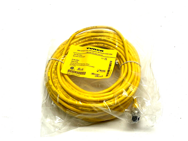 Turck RK 4.43T-15-RS 4.43T Double Ended Cordset  15m Length M12 Straight - Maverick Industrial Sales