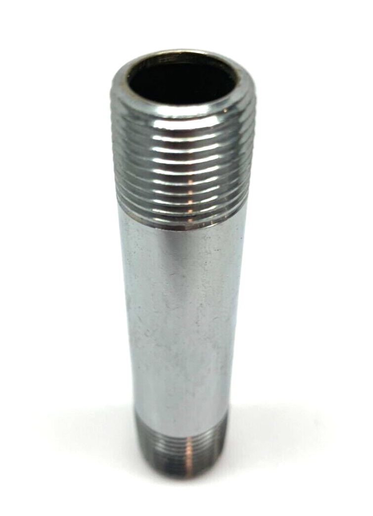 3/8" x 3" Chrome Pipe Nipple Threaded 3 Inch Length 3/8 Inch Diameter LOT OF 2 - Maverick Industrial Sales