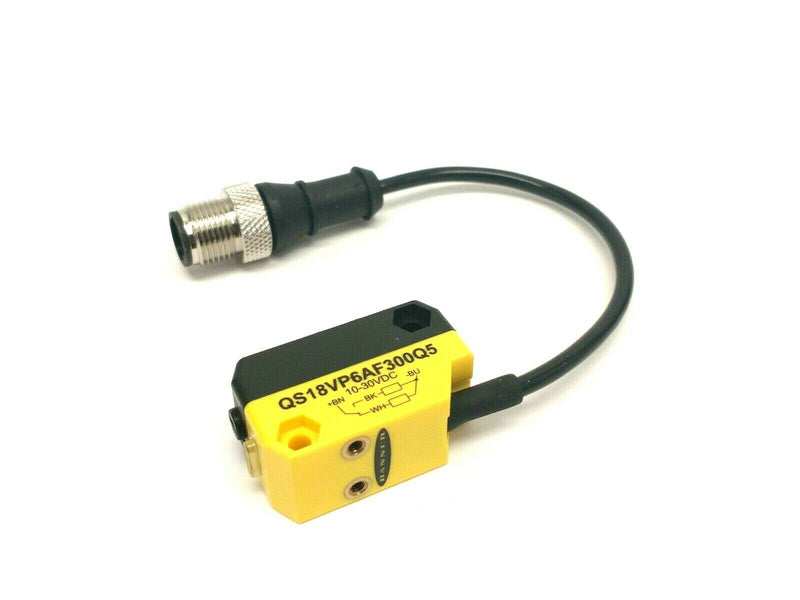 Banner QS18VP6AF300Q5 Photoelectric Sensor 30-300mm Adjustment Range 10659 - Maverick Industrial Sales