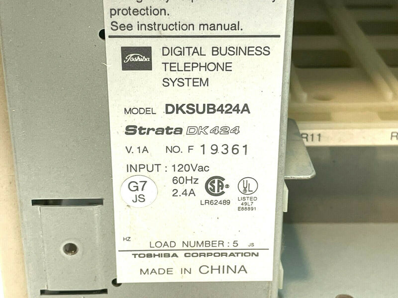 Toshiba DKSUB424A Digital Telephone System Strata DK424 - Maverick Industrial Sales