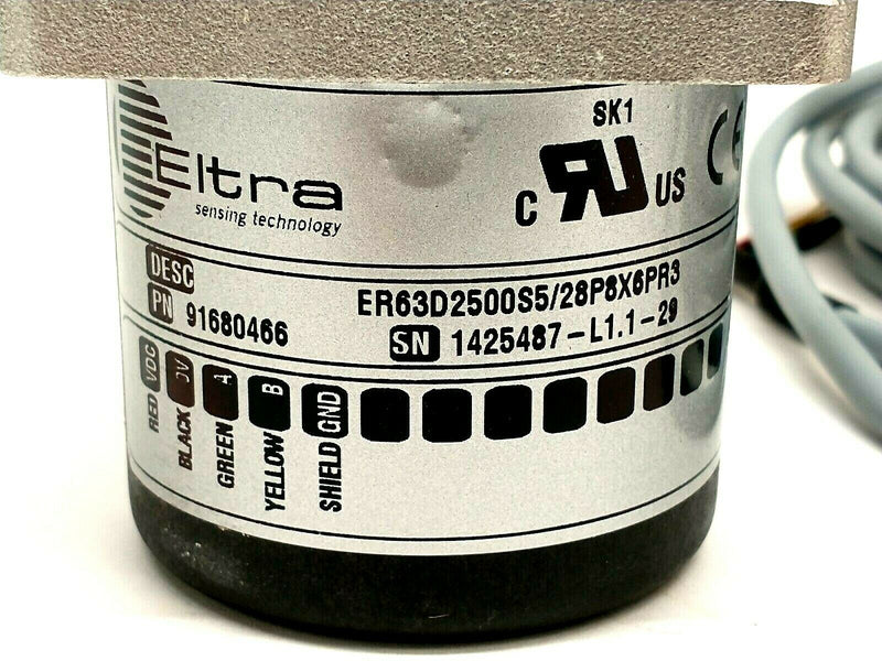 Eltra ER63D2500S5/28P8X6PR3 Incremental Solid Shaft Encoder 6000 rpm 91680466 - Maverick Industrial Sales