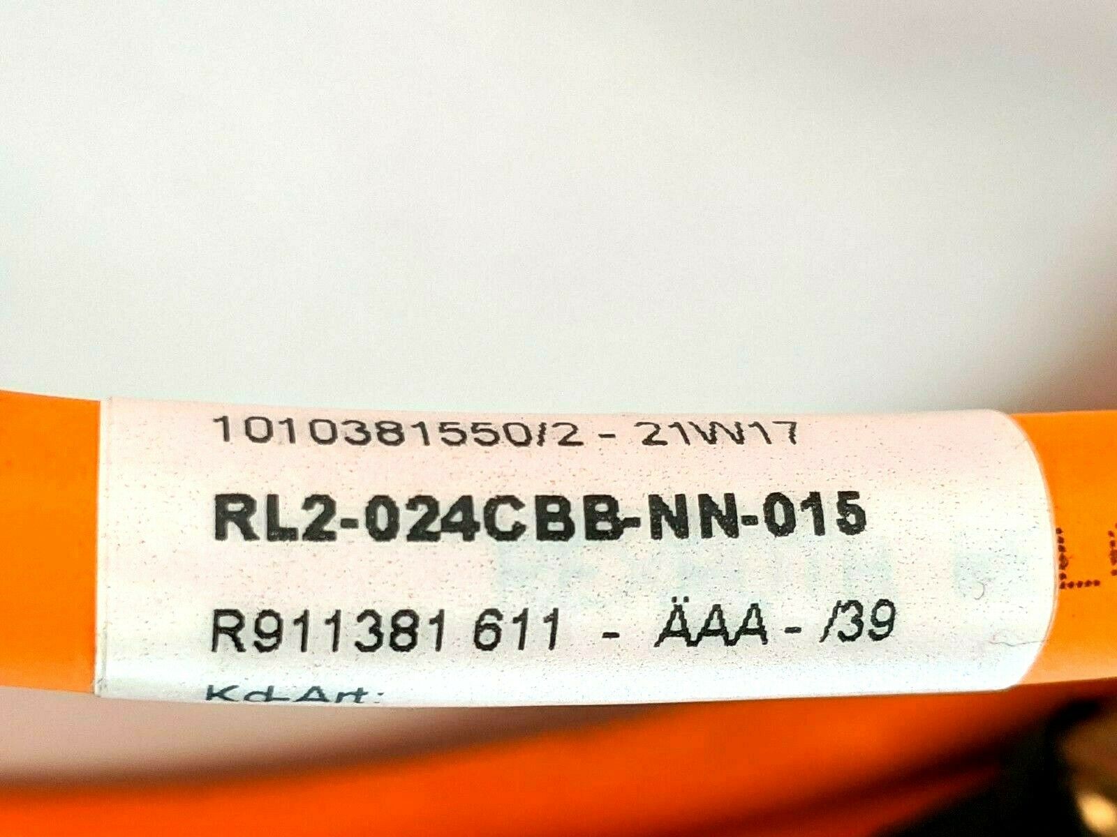 Bosch Rexroth R911381 611-AAA-/39 Cable RL2-024CBB-NN-015 1010381550/2-21W17 - Maverick Industrial Sales