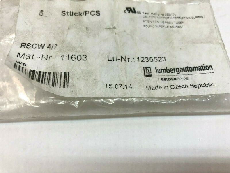 Lumberg Automation RSCW 4/7 11603 1235523 M12 Field Attachable Connector - Maverick Industrial Sales