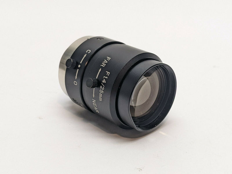 f1:1.4 25mm Machine Vision Camera Lens C-Mount FILTER THREADS ARE DENTED - Maverick Industrial Sales